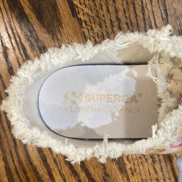 LoveShackFancy x Superga Pink Multi Florla Sneakers (w blue laces only) - Picture 5 of 7